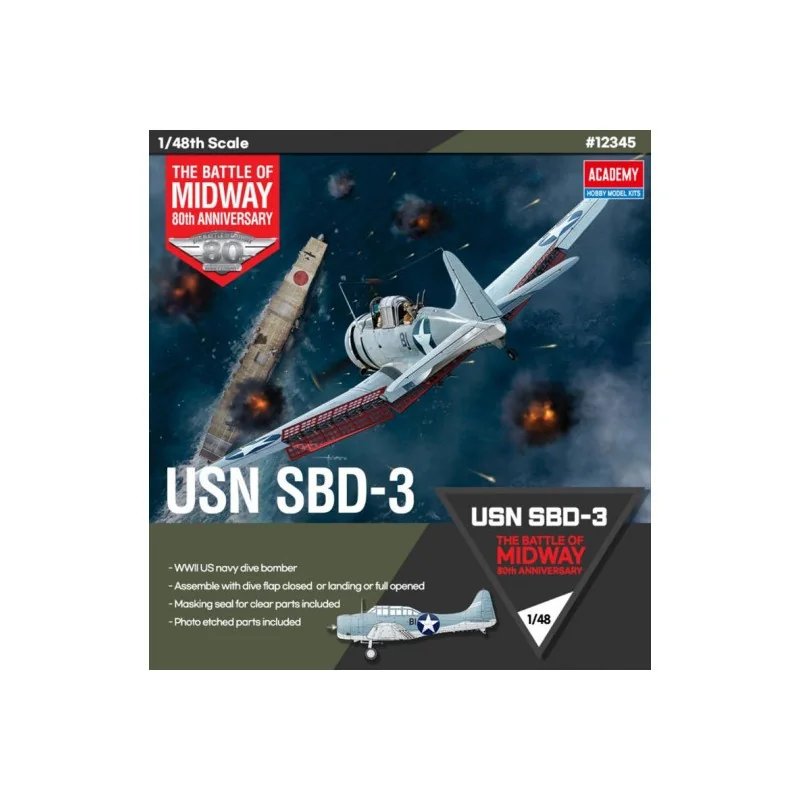 Academy USN SBD-3 "Battle Of Midway" Plastic Vliegtuigmodel