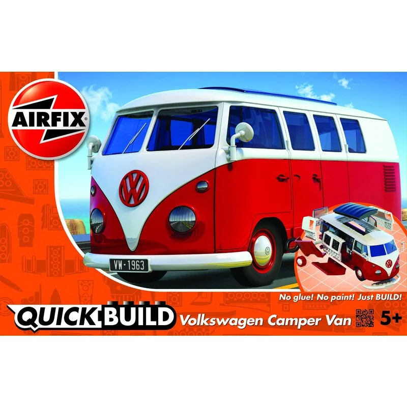 Airfix QUICKBUILD VW Camper Van - Rouge - Afbeelding 2