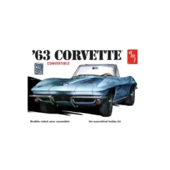 Kunststof Modelauto Chevrolet Corvette Cabriolet 1963 1:25