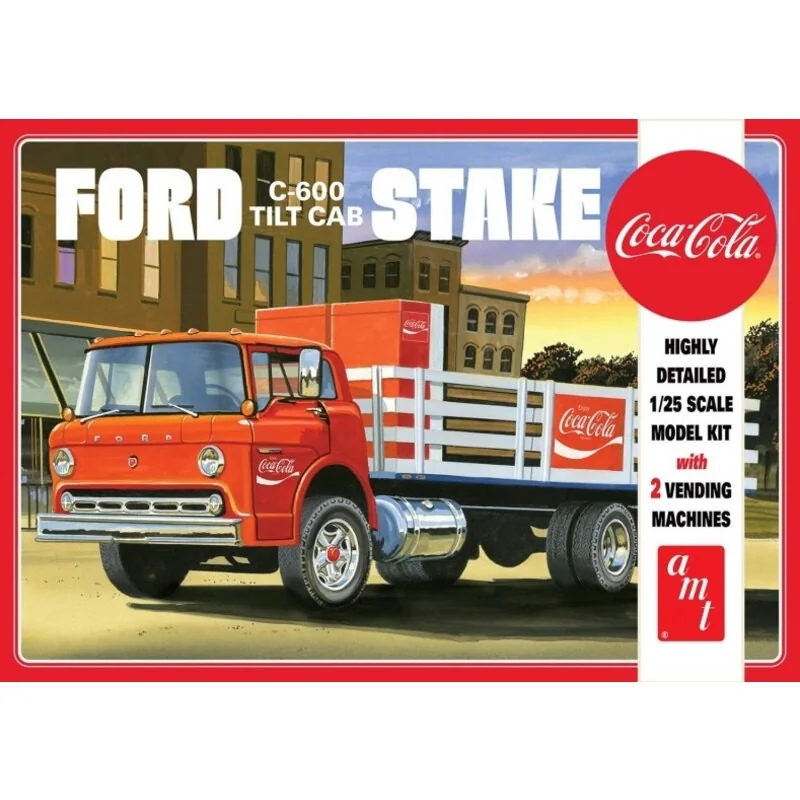 Ford C-600 Kantelbare Cabine Stake Bed Met 2 Coke Machine