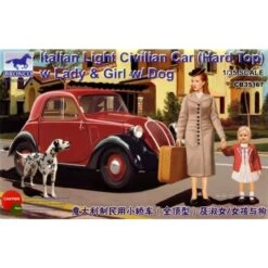 Italian Light Civilian Car (Hard Top) With Lady - Dog