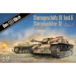 Opnieuw Uitgebracht! 2 In 1 Sturmgeschütz III Ausf.G Sturmhaubitze 42. Gegoten Met Wafel Zimmerit!