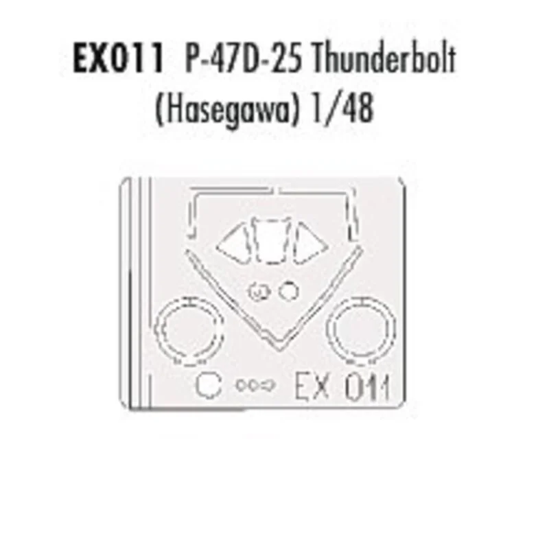 Eduard Republic P-47D-25 Thunderbolt Canopy And Wheels (toebehoren Voor Modelbouwsets Van Hasegawa) (made From Yellow Kabuki Tape Produ