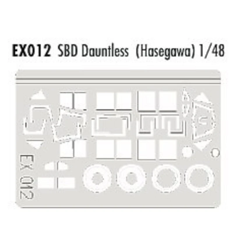 Eduard Douglas SBD Dauntless Canopy And Wheels (toebehoren Voor Modelbouwsets Van Hasegawa) (made From Yellow Kabuki Tape Produced In J