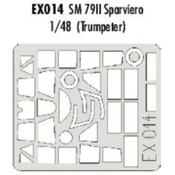 Eduard Savoia Marchetti SM.79 Sparviero Canopy And Wheels (toebehoren Voor Modelbouwsets Van Trumpeter) (made From Yellow Kabuki Tape P