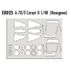 Eduard Vought A-7D Corsair / Vought A-7E Corsair Canopy And Wheels (toebehoren Voor Modelbouwsets Van Hasegawa) (made From Yellow Kabuk