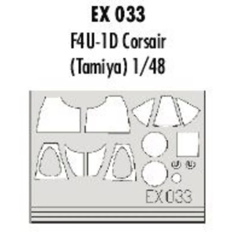 Eduard Vought F4U-1D Corsair Canopy And Wheels (toebehoren Voor Modelbouwsets Van Tamiya) (made From Yellow Kabuki Tape Produced In Jap