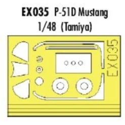 Eduard North American P-51D Mustang (toebehoren Voor Modelbouwsets Van Tamiya) (made From Yellow Kabuki Tape Produced In Japan)