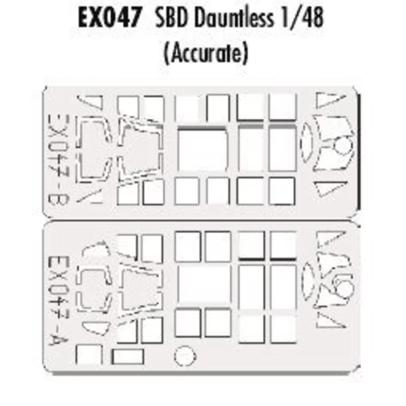 Eduard Douglas SBD Dauntless Canopy And Wheels (toebehoren Voor Modelbouwsets Van Accurate Miniatures) (made From Yellow Kabuki Tape Pr