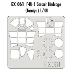 Eduard Vought F4U-1 Corsair ′Birdcage′ Canopy And Wheels (toebehoren Voor Modelbouwsets Van Tamiya) (made From Yellow Kabuki Tape Produ