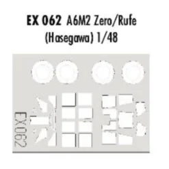 Eduard Mitsubishi A6M2 Zero ′Rufe′ Canopy And Wheels (toebehoren Voor Modelbouwsets Van Hasegawa) (made From Yellow Kabuki Tape Produce