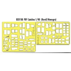 Eduard Consolidated PBY Catalina (toebehoren Voor Modelbouwsets Van Monogram And Revell) (made From Yellow Kabuki Tape Produced In Japa