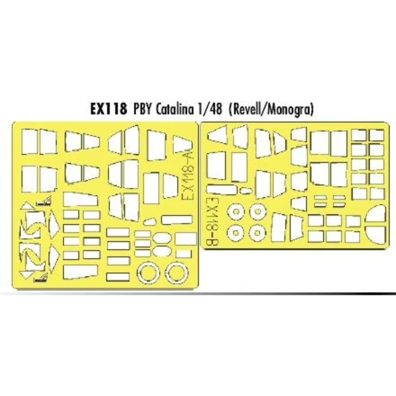 Eduard Consolidated PBY Catalina (toebehoren Voor Modelbouwsets Van Monogram And Revell) (made From Yellow Kabuki Tape Produced In Japa