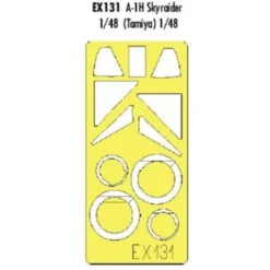 Eduard Douglas A-1H Skyraider (toebehoren Voor Modelbouwsets Van Tamiya) (made From Yellow Kabuki Tape Produced In Japan)