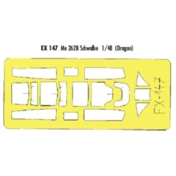 Eduard Messerschmitt Me 262B Schwalbe (toebehoren Voor Modelbouwsets Van Dragon) (made From Yellow Kabuki Tape Produced In Japan)