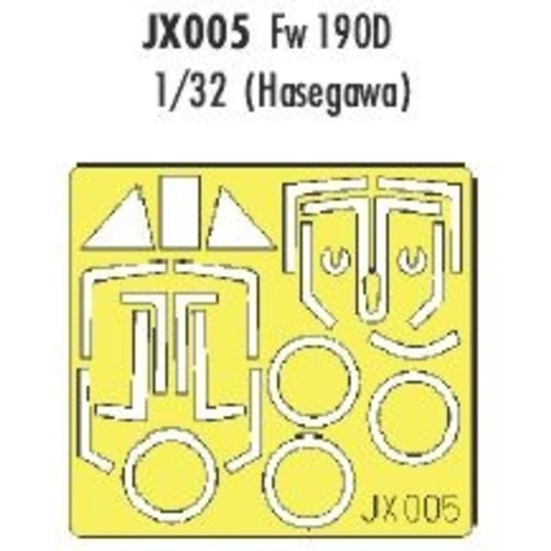 Eduard Focke Wulf 190D (toebehoren Voor Modelbouwsets Van Hasegawa) (made From Yellow Kabuki Tape Produced In Japan)