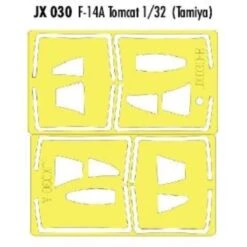 Eduard Grumman F-14A Tomcat (toebehoren Voor Modelbouwsets Van Tamiya) (made From Yellow Kabuki Tape Produced In Japan)