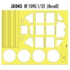 Eduard Messerschmitt Bf 109G (toebehoren Voor Modelbouwsets Van Revell) (made From Yellow Kabuki Tape Produced In Japan)