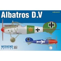 Albatros DV - Weekend Editie Kit Van Duitse WWI Jachtvliegtuigen Albatros DV In Schaal 1/48. - Kunststof Onderdelen: Eduard - Aa