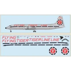 Canadair CL-44 - Flying Tiger Line Inclusief Een Zeefdrukplaatje.