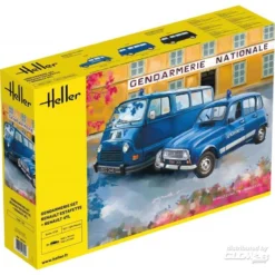 Heller Gendarmerieset Renault Estafette + Renault 4TL