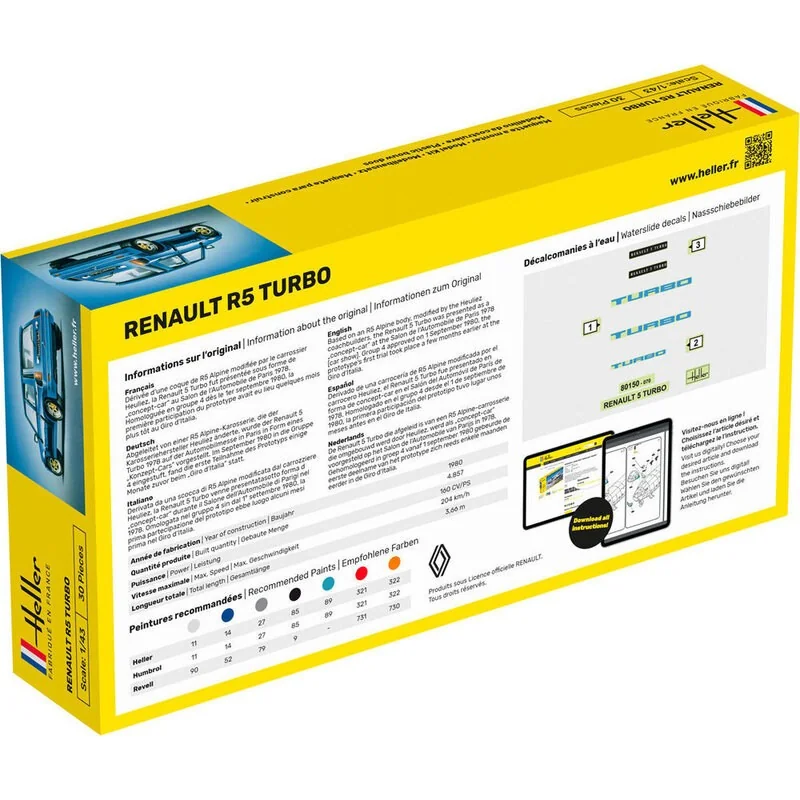 Heller STARTER KIT Renault R5 Turbo - Afbeelding 2