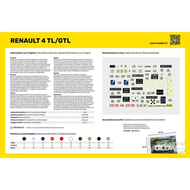 Heller STARTER KIT RENAULT 4L - Afbeelding 5
