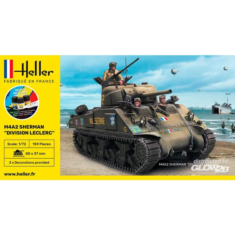 Heller STARTER KIT M4A2 SHERMAN DIVISIE LECLERC - Afbeelding 3