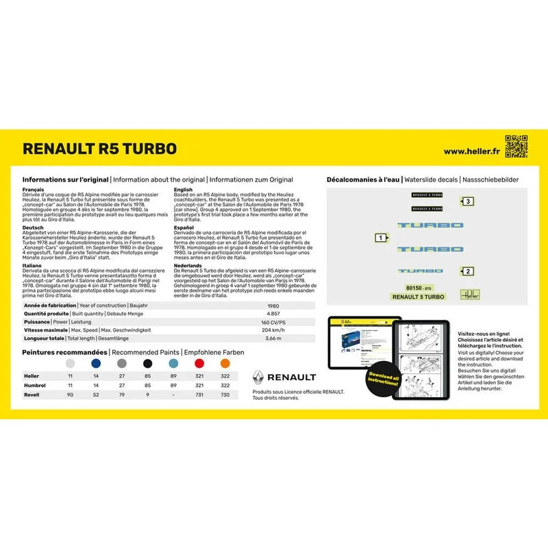 Heller R5 Turbo Rallye 1:43 - Afbeelding 5