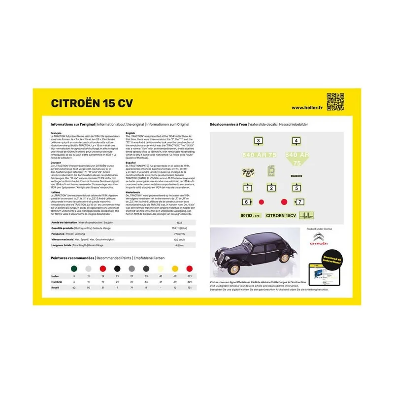 Heller 15 Cv Citroën 1:24 - Afbeelding 13