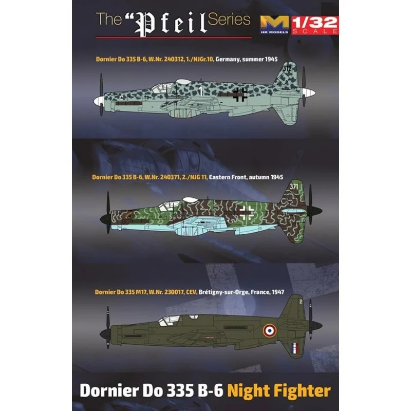 HONG KONG MODEL: 1/32; Dornier Do335 B-6 Night Fighter - Afbeelding 2