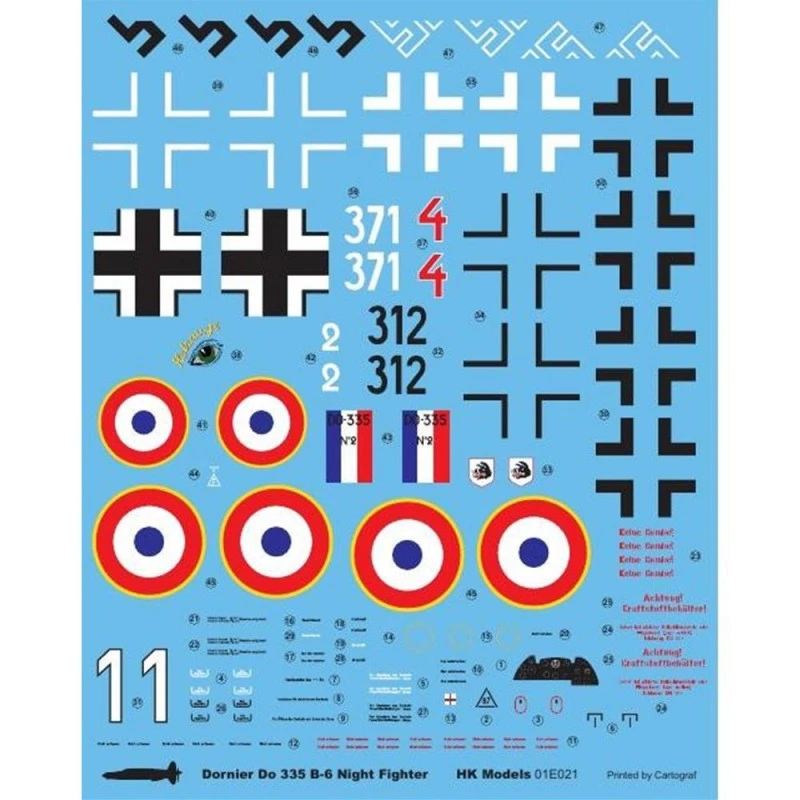 HONG KONG MODEL: 1/32; Dornier Do335 B-6 Night Fighter - Afbeelding 3