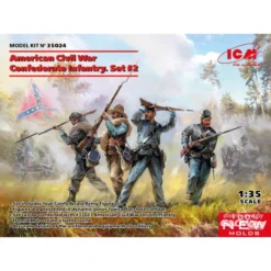 ICM American Civil War Confederate Infantry.Set 2 (100% Nieuwe Mallen)