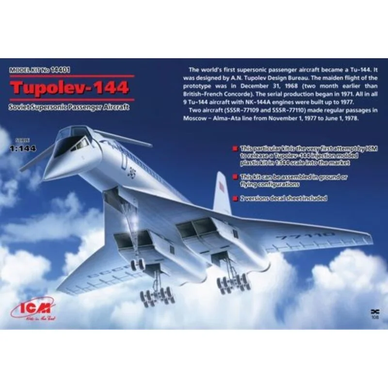 ICM Tupolev Tu-144, Soviet Supersonic Passenger Aircraft
