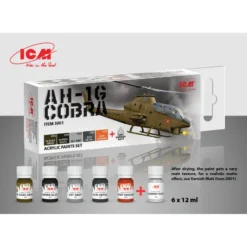 Acrylverfset Voor ICM Bell AH-1G Cobra US Attack Helicopter (ontworpen Om Te Gebruiken Met ICM-kits) Ook Geschikt Voor Vele Ande