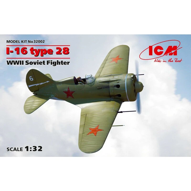ICM Polikarpov I-16 Type 28 WWII Sovjetjager & Kogel;Nauwkeurige Kopie Van Het Prototype & Bullet;Zeer Gedetailleerd Chassis En Cock