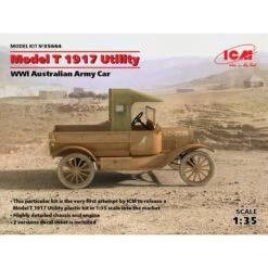 Model T 1917 Utility, WWI Australian Army Car Deze Speciale Kit Is De Eerste Poging Van ICM Om Een ​​Model T 1917 Utility Plasti