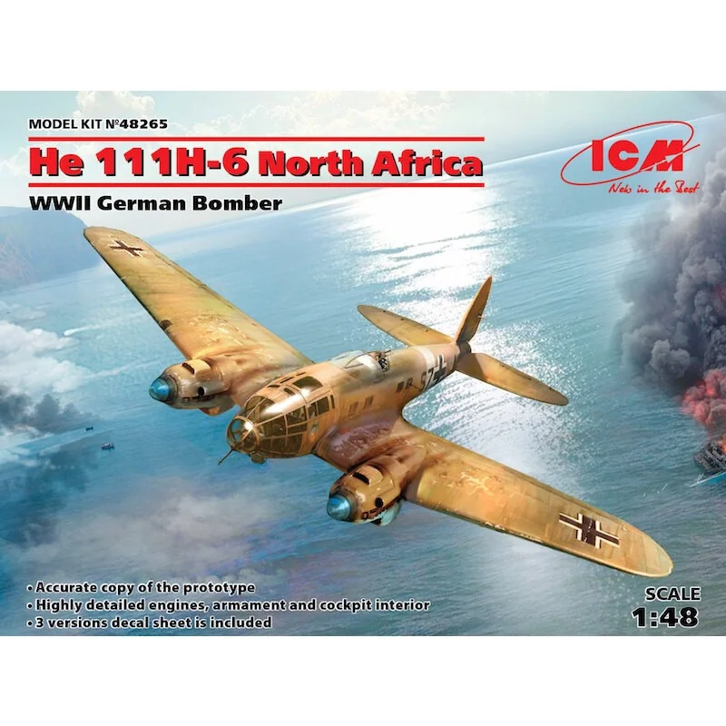 ICM Heinkel He-111H-6 Noord-Afrika, WO II Duitse Bommenwerper
