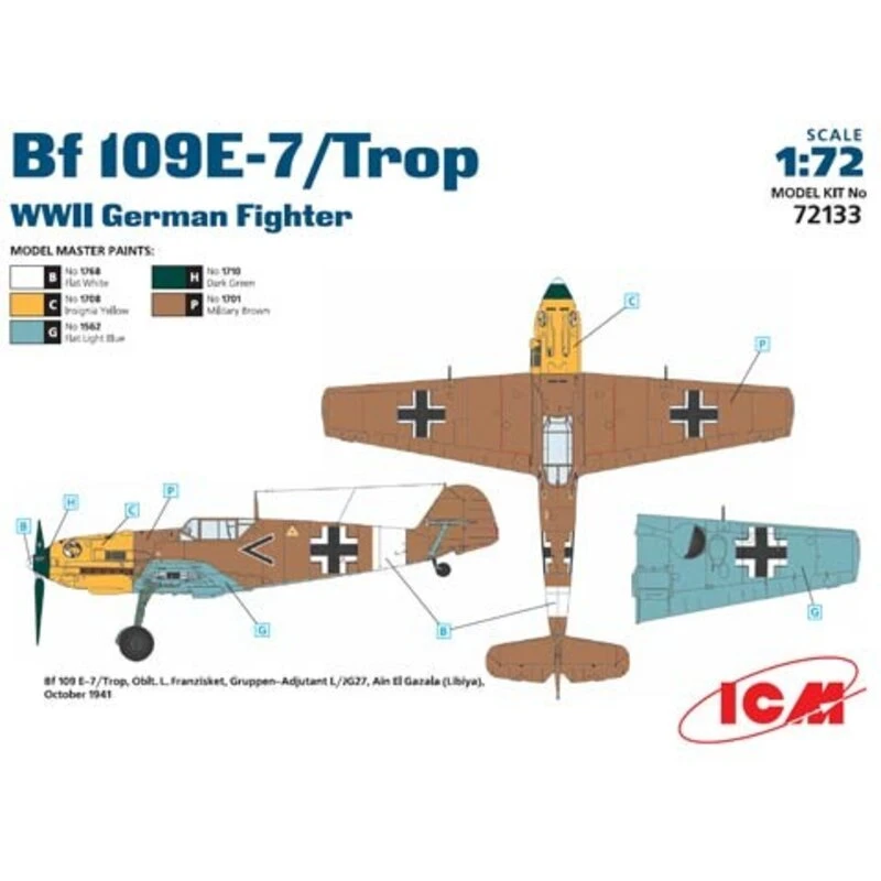 ICM Messerschmitt Bf 109E-7/Tropical - Afbeelding 2