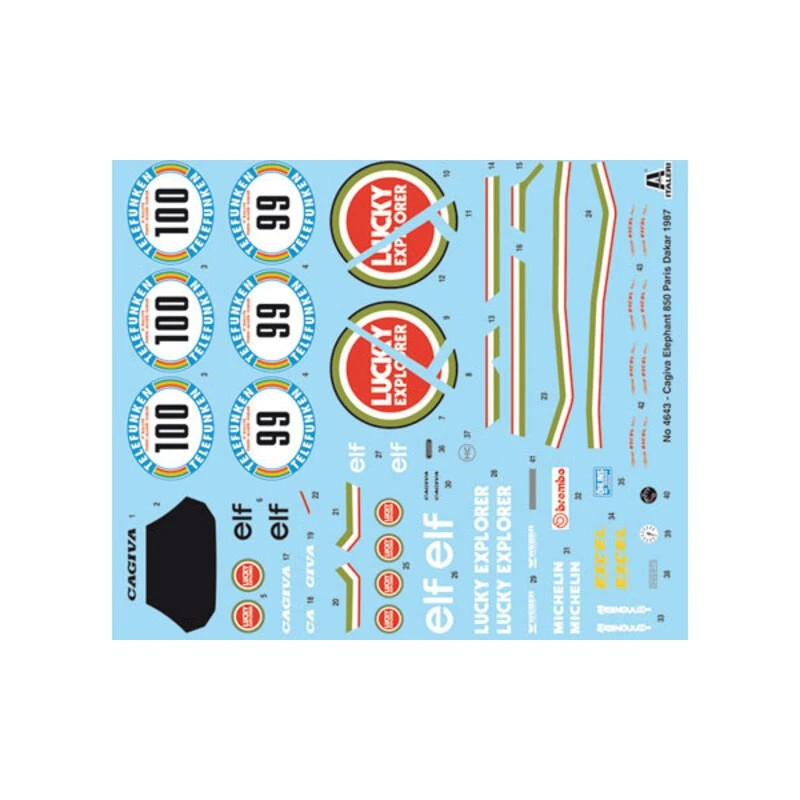 Italeri Cagiva Elephant 850 Dakar 1987 - Afbeelding 2