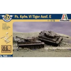 Italeri Pz.Kpfw.VI Tiger I Ausf.E Pack Includes 2 Snap Together Tank Kits