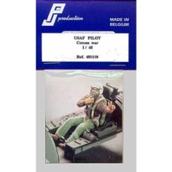 US Fighter Pilot Seated In Aircraft. Korean Era