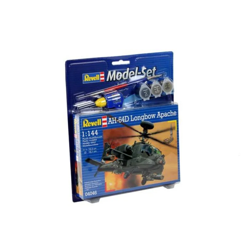 Revell Ah-64D Longbow Apache Set - Box Containing The Model, Paints, Brush And Glue - Afbeelding 2