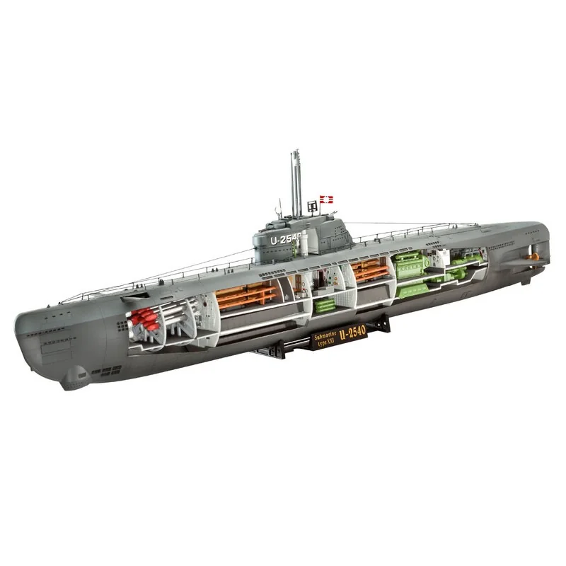 Revell U-Boat Type XXI U-2540 With Interior Detail. - Afbeelding 2