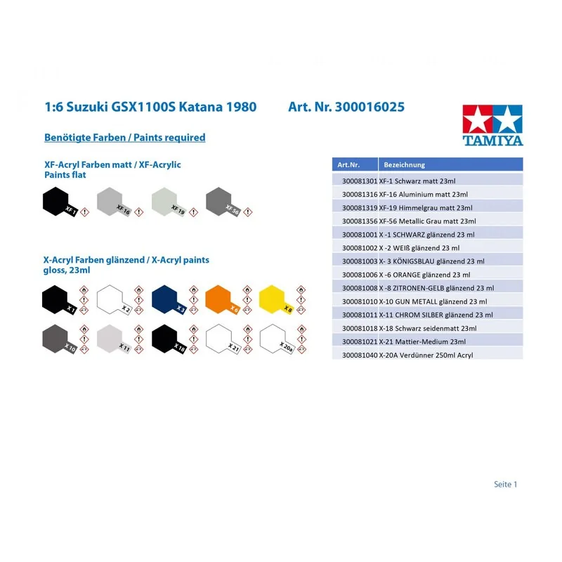 Tamiya Suzuki GSX1100S Katana - Afbeelding 4