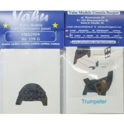 Messerschmitt Bf 109G-2/Bf 109G-6/Bf 109G-10 Photoetched Instrument Panels. Coloured. Ready To Fit In A Model (JustStick) (desig